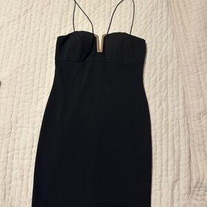 Aidan Mattox Black Strapless Dress